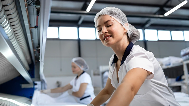 Professional laundry service, washing and ironing clothes.